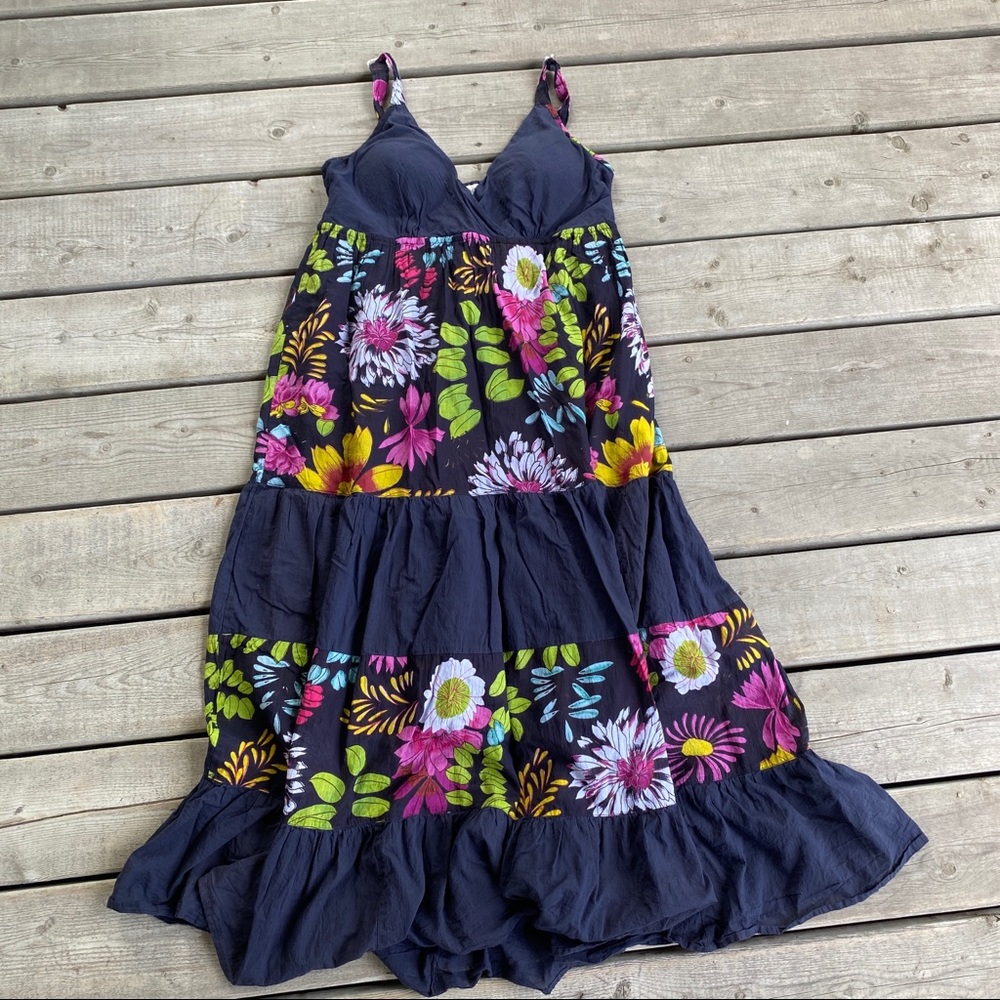Floral Maxi Dress in Navy